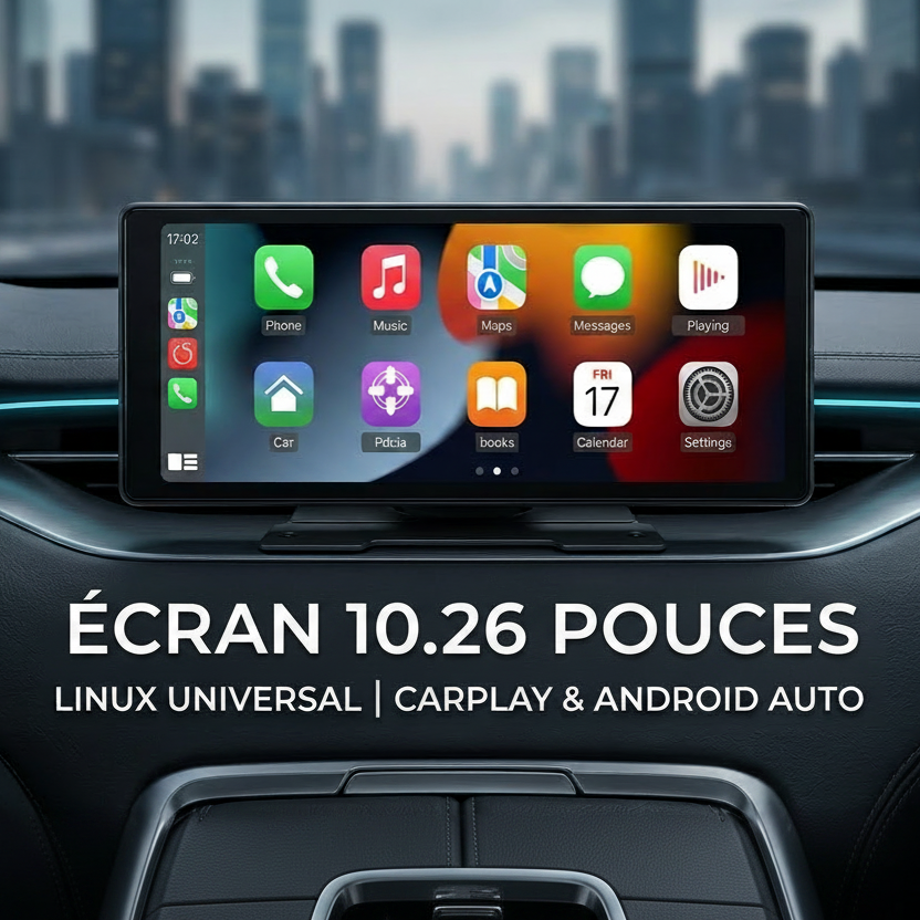 Écran Apple CarPlay & Android Auto Sans Fil