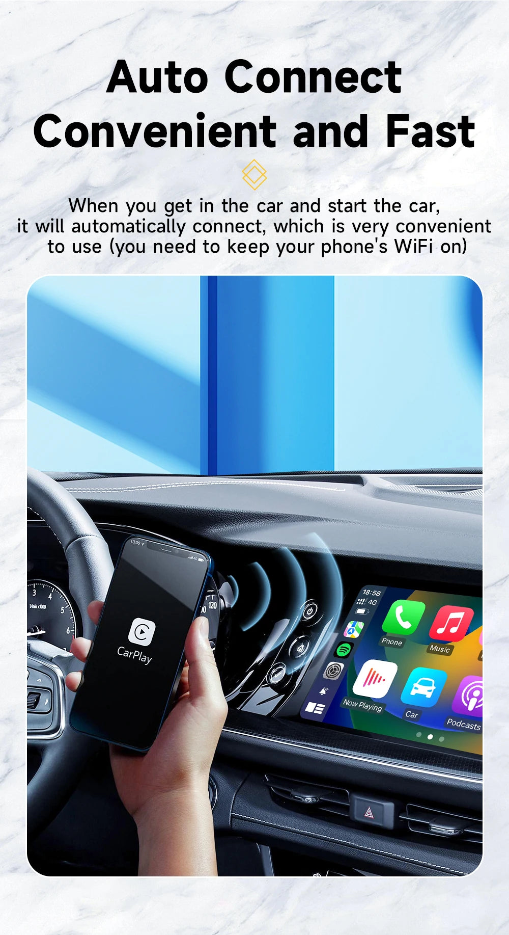 NOVA DRIVE 2-in-1 Wireless CarPlay & Android Auto Adapter