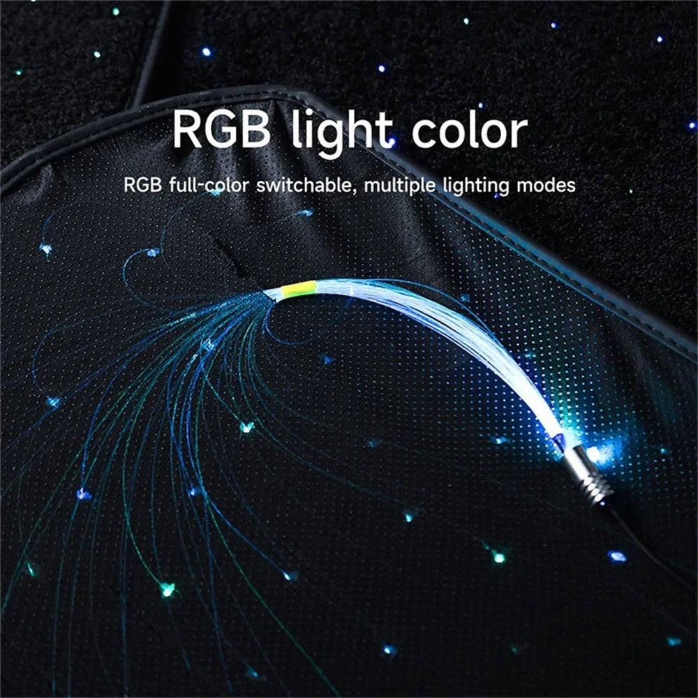 Tapis de Sol Auto "Ciel Étoilé" RGB – Pack Complet, Étanches & Musique Sync