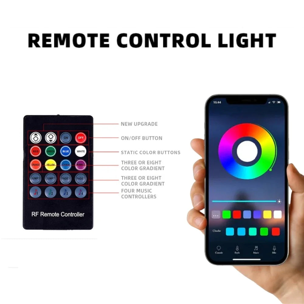 Tapis de Sol Auto "Ciel Étoilé" RGB – Pack Complet, Étanches & Musique Sync