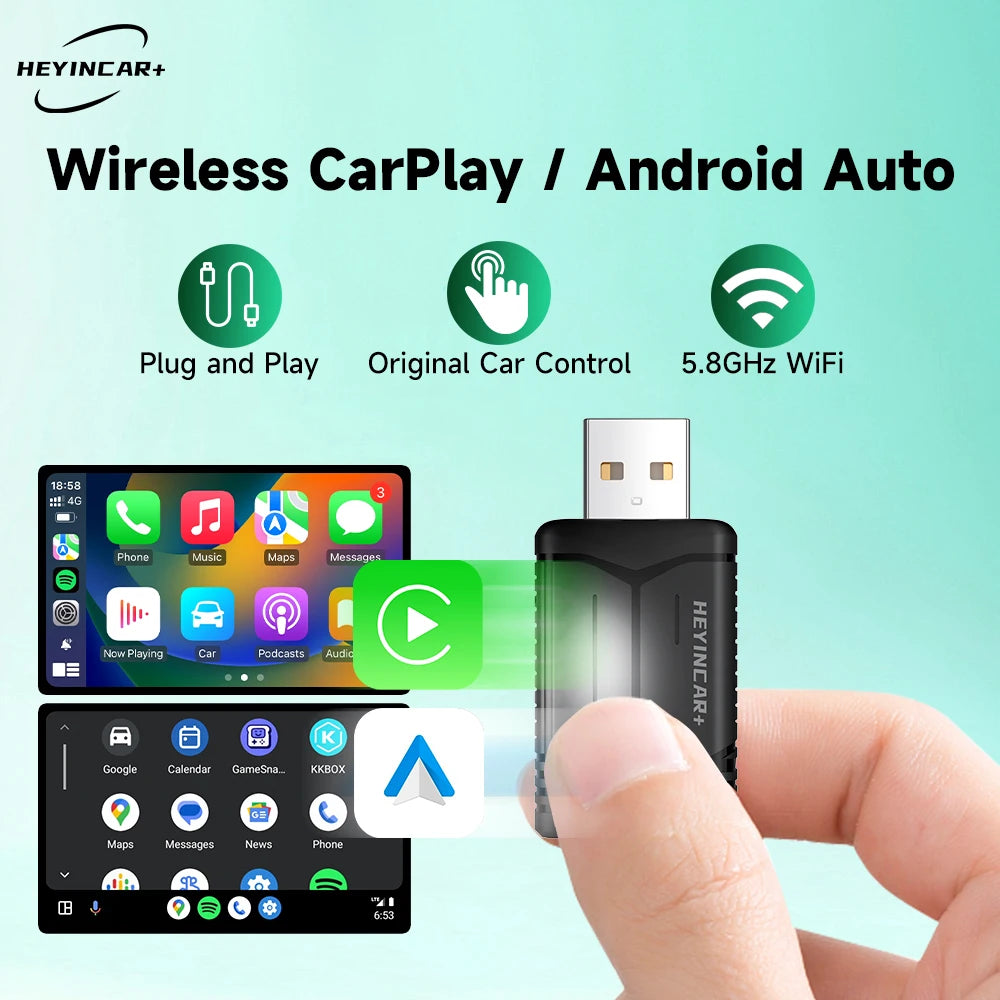 NOVA DRIVE 2-in-1 Wireless CarPlay & Android Auto Adapter