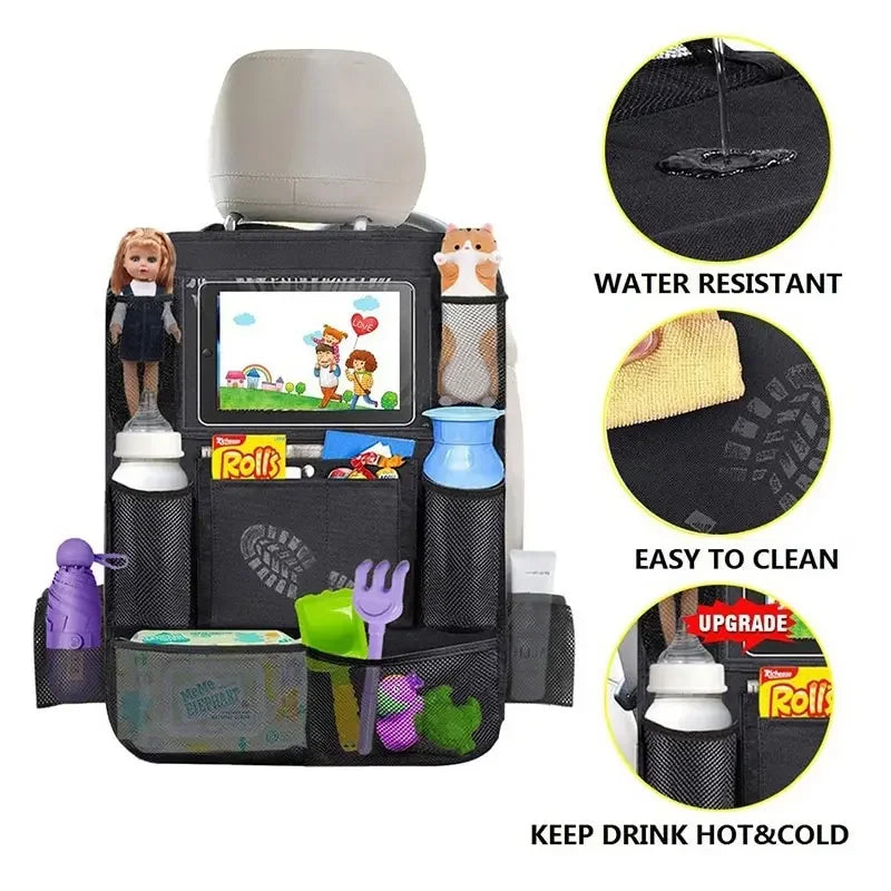 Organisateur de Siège Arrière "Kick Mat" – Protection Anti-Salissures & Rangement