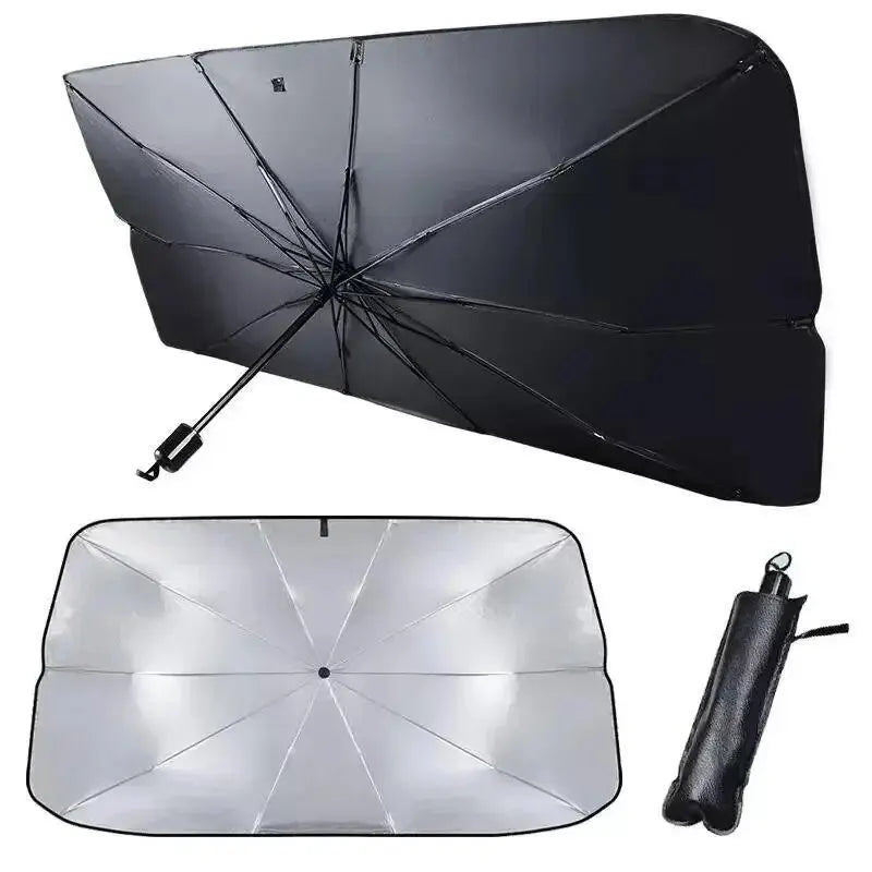 NOVA DRIVE Foldable Car Windshield Sunshade Umbrella – Large
