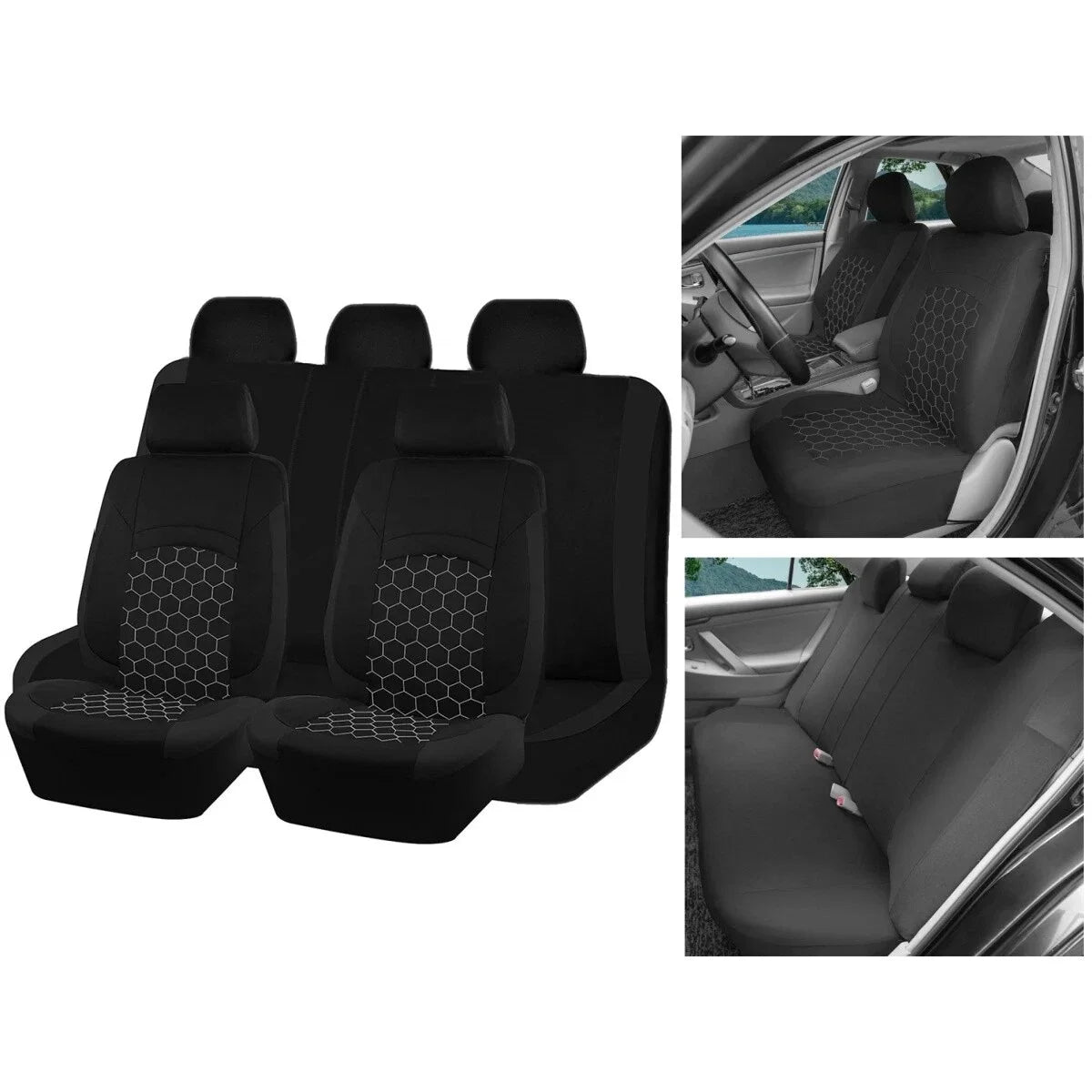 Pack Complet Housses de Sièges Universelles – Protection Intégrale 9 Pièces