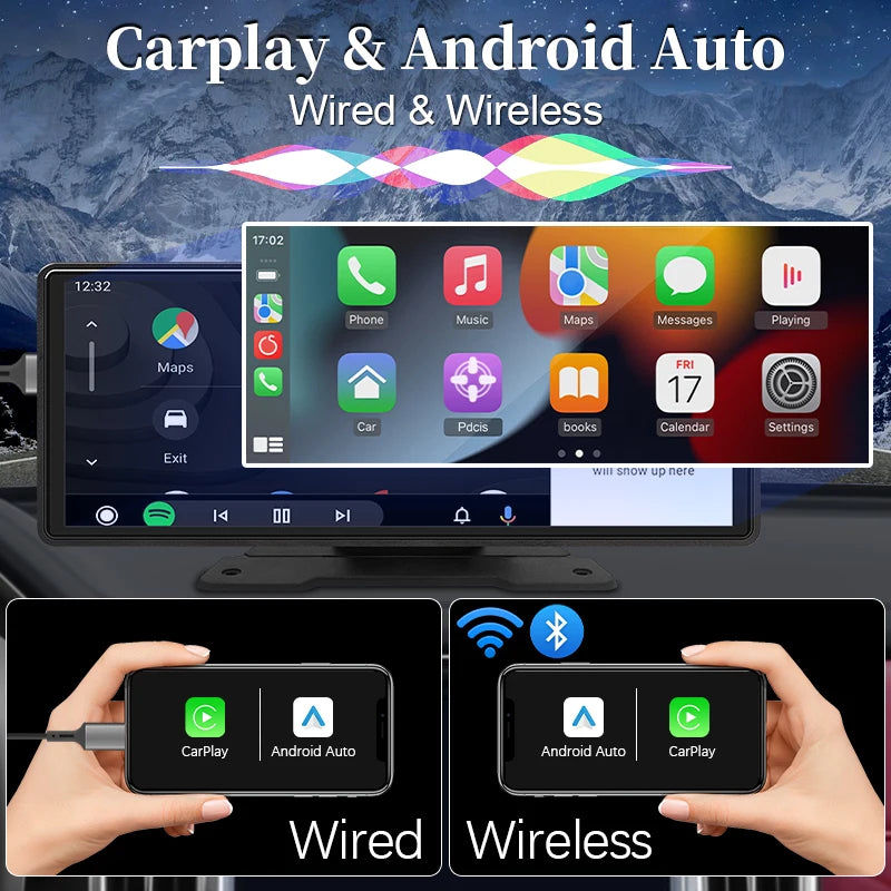 Écran Apple CarPlay & Android Auto Sans Fil